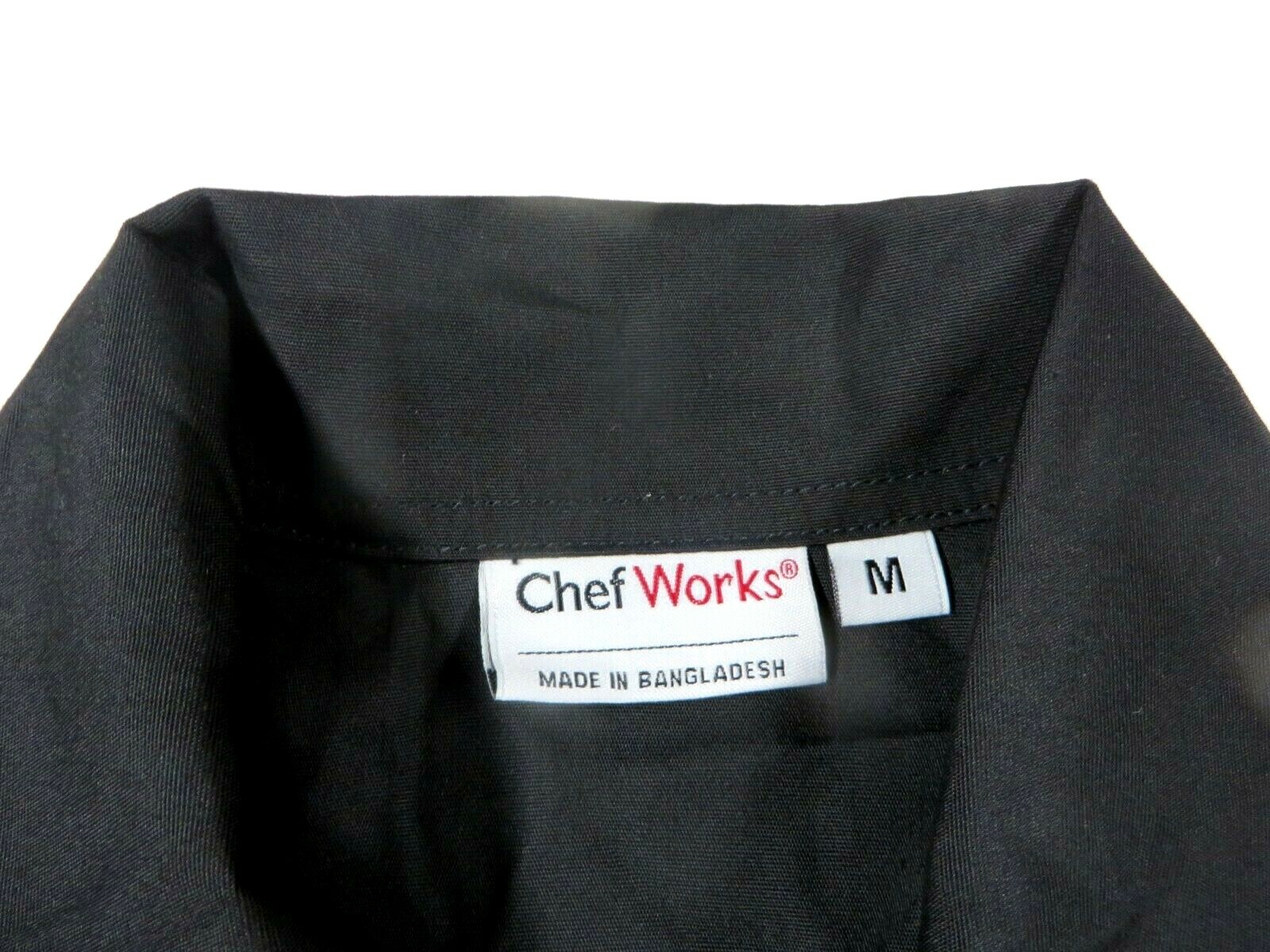 Chef Works Black Medium Men's Cook or Work Shirt with side Ventilation