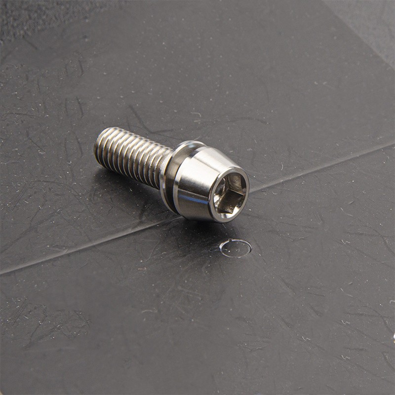 Titanium Bolt M5x16 18 20 25mm Taper Hex Head with Washer Ti Screw for Bike Stem