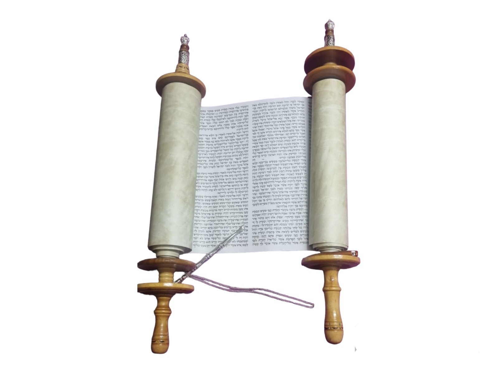 HUGE Judaica Beautiful Sefer Big Torah Scroll Hebrew Jewish Bible 61 CM + (24")