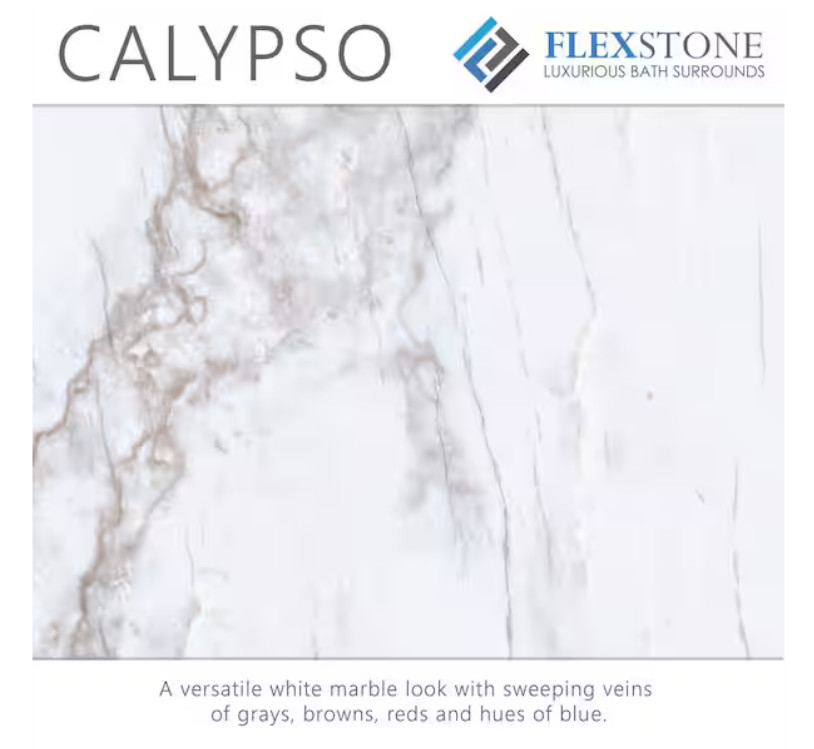 FlexStone 17 in. x 17 in. Square Recessed Shampoo Caddy in Calypso