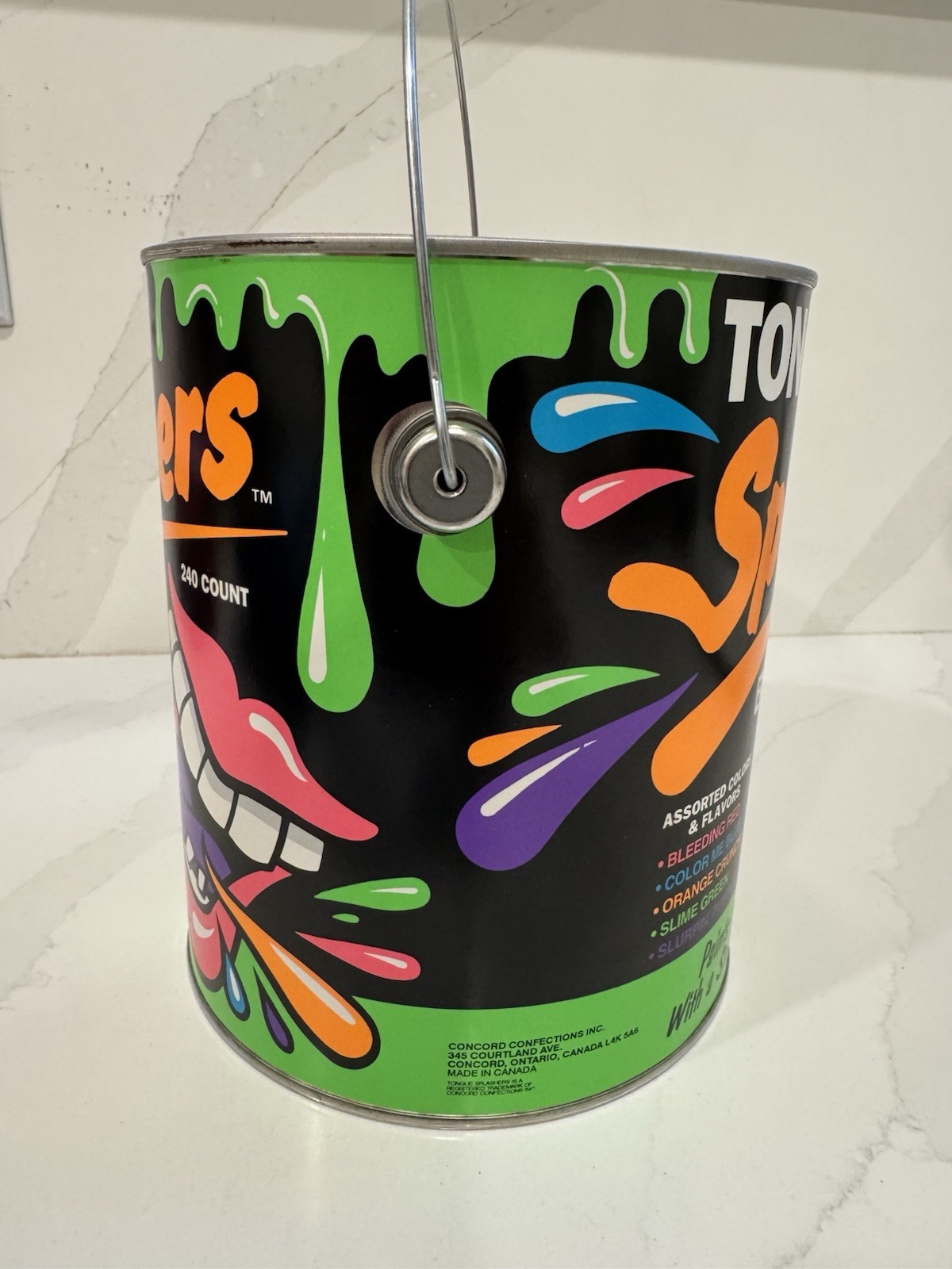 Vintage 1990's Tongue Splashers Bubble Gum FULL UNOPENED Container Paint Can NOS