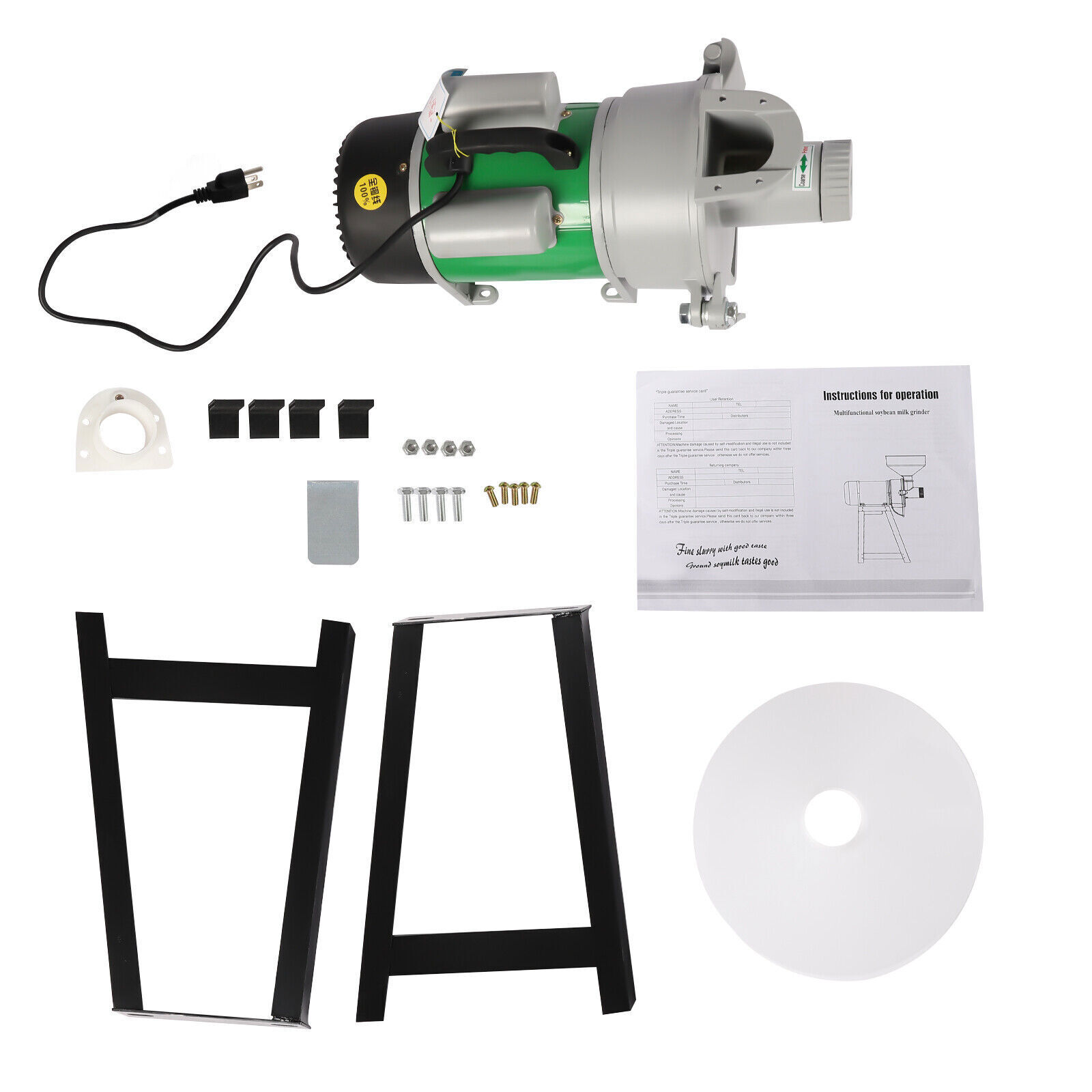 Electric Grinder Mill Grain Corn Wheat Feed/Flour Dry Wet Cereal Machine +Funnel