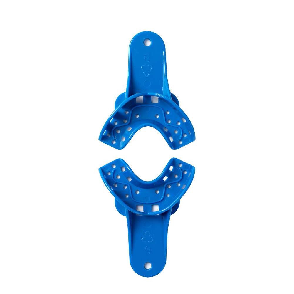 12 pcs Dental Impression Trays Perforated Plastic Autoclavable Upper/Lower L/M/S