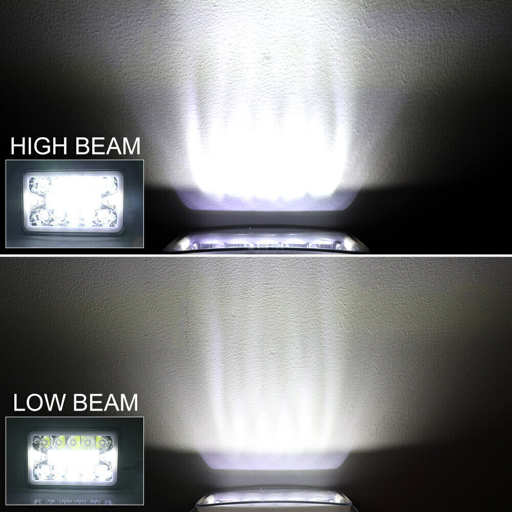 DOT 4PCS 4x6'' LED Headlights Hi/Lo Fit GMC W3500 Forward Isuzu NPR-HD NQR Truck