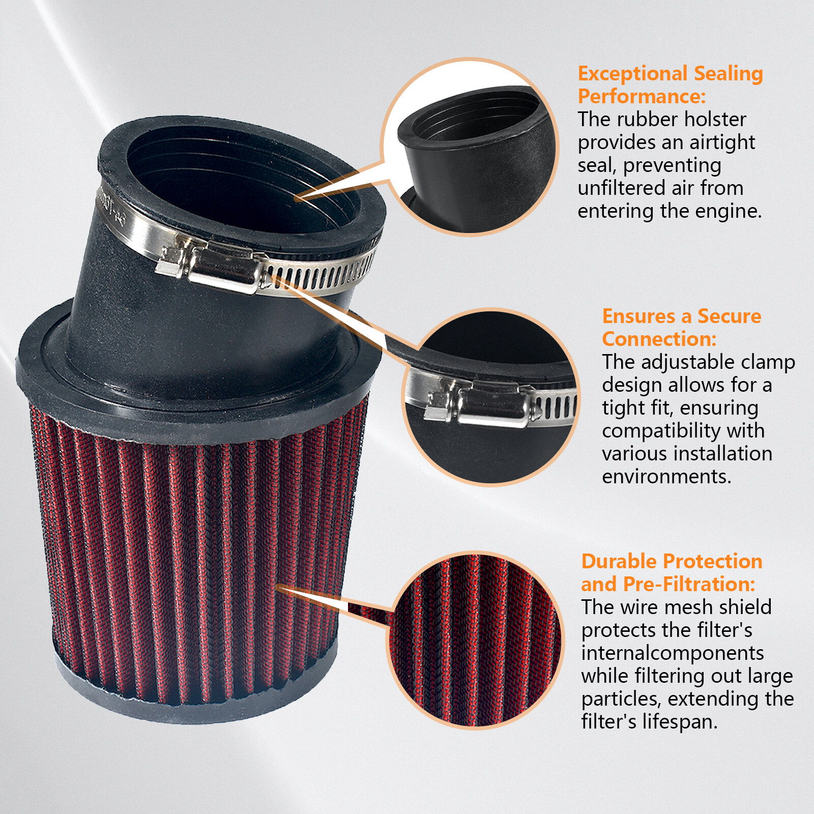 Air Filter & Adapter Kit Fit Predator 212cc Engine Racing Go Kart Cart Mini Bike