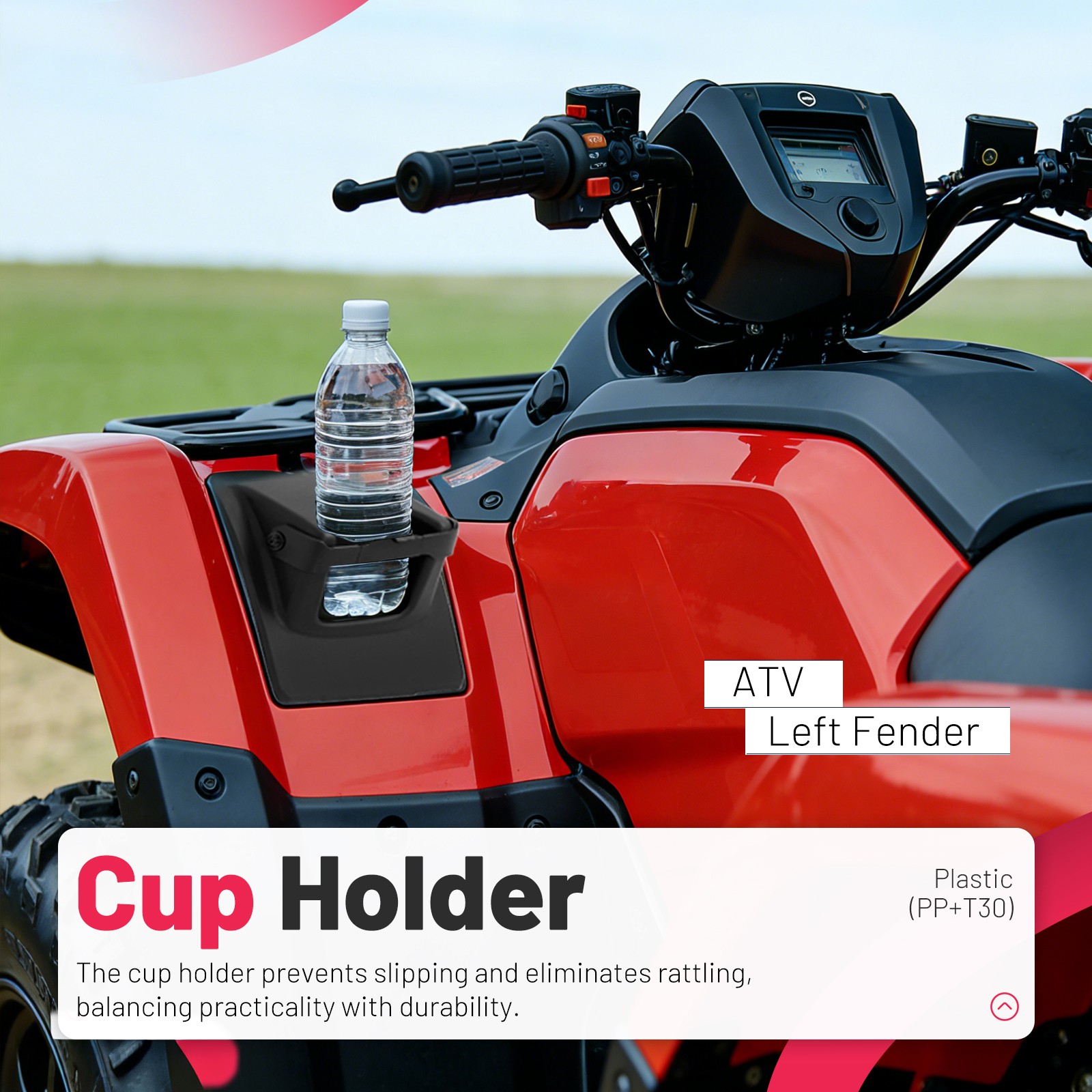 For 2014-2025 2015 16 Honda Foreman Rubicon ATV Fender Cup Holder #0SC38-HR5-A00