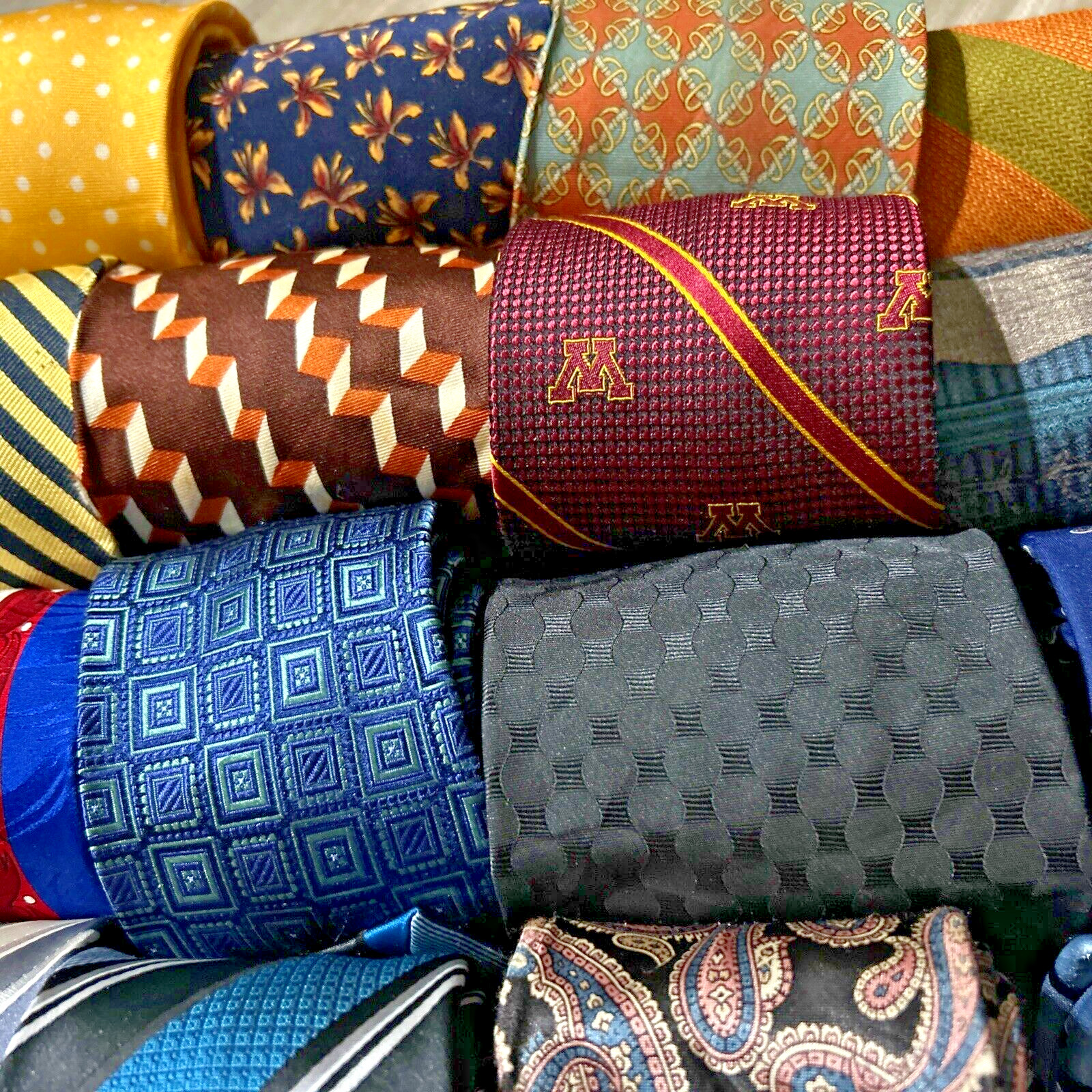 40 Pc Neckties Lot Mix Wear Quilting Craft Cutter Wholesale Tie Lots