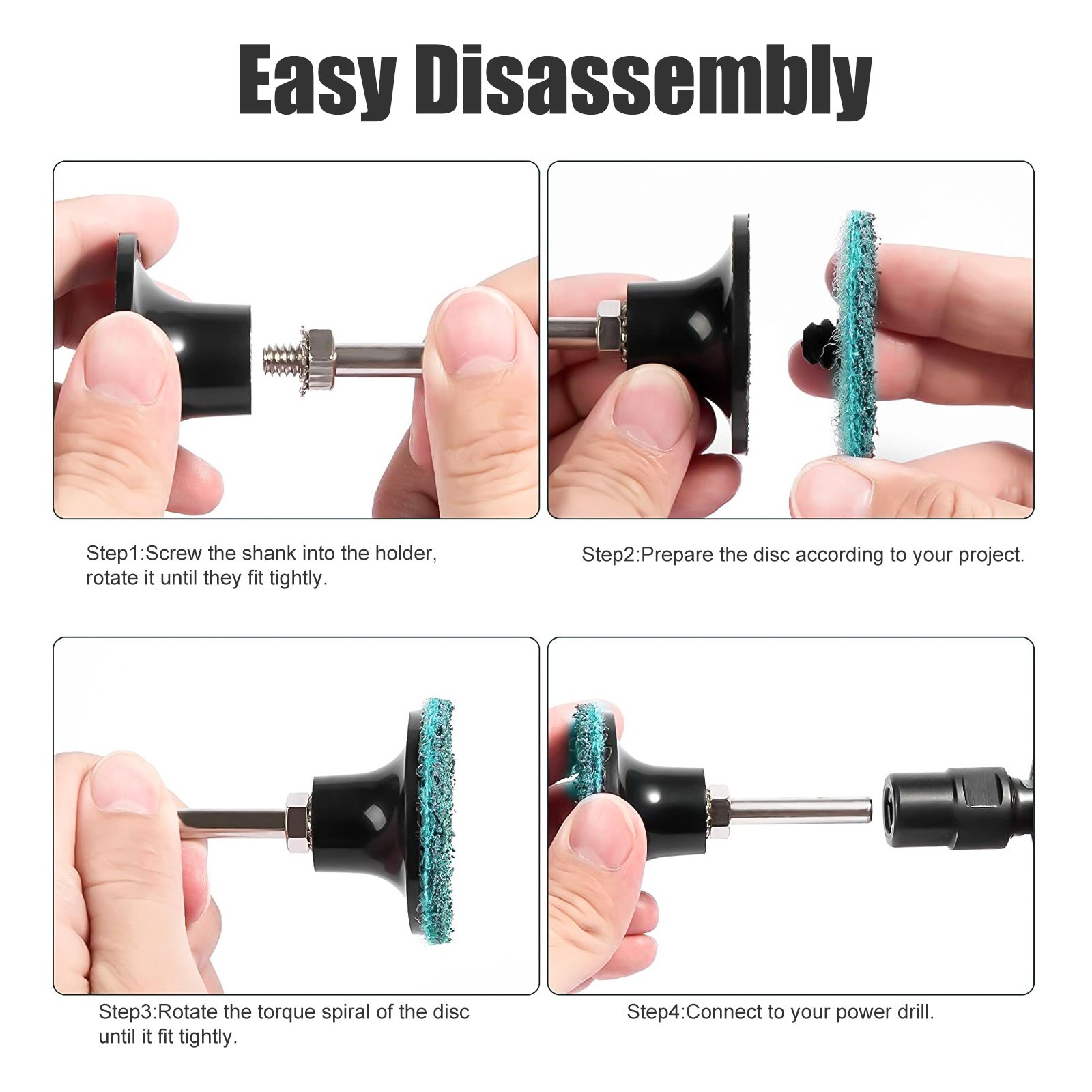 50 Pc 2" Fine Roloc Scotch Pads Roll Lock Surface Sanding Disc