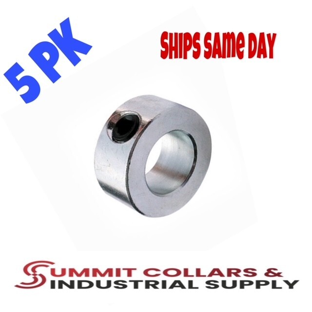 3/4” set solid shaft collar, zinc plated. (Qty 5) Free standard shipping!