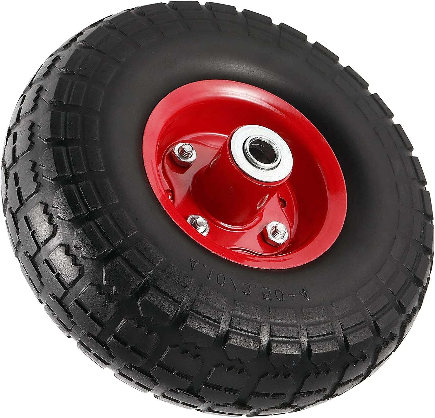 10" Solid Rubber Tire Wheels Flat Free Tires 4.10/3 Truck Trolley