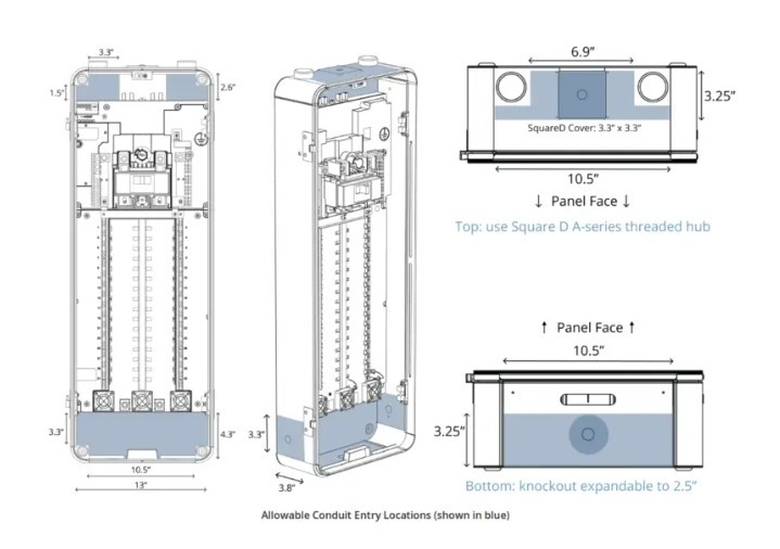Span 1-00800-08 Smart Electrical Panel 110-240VAC 60Hz