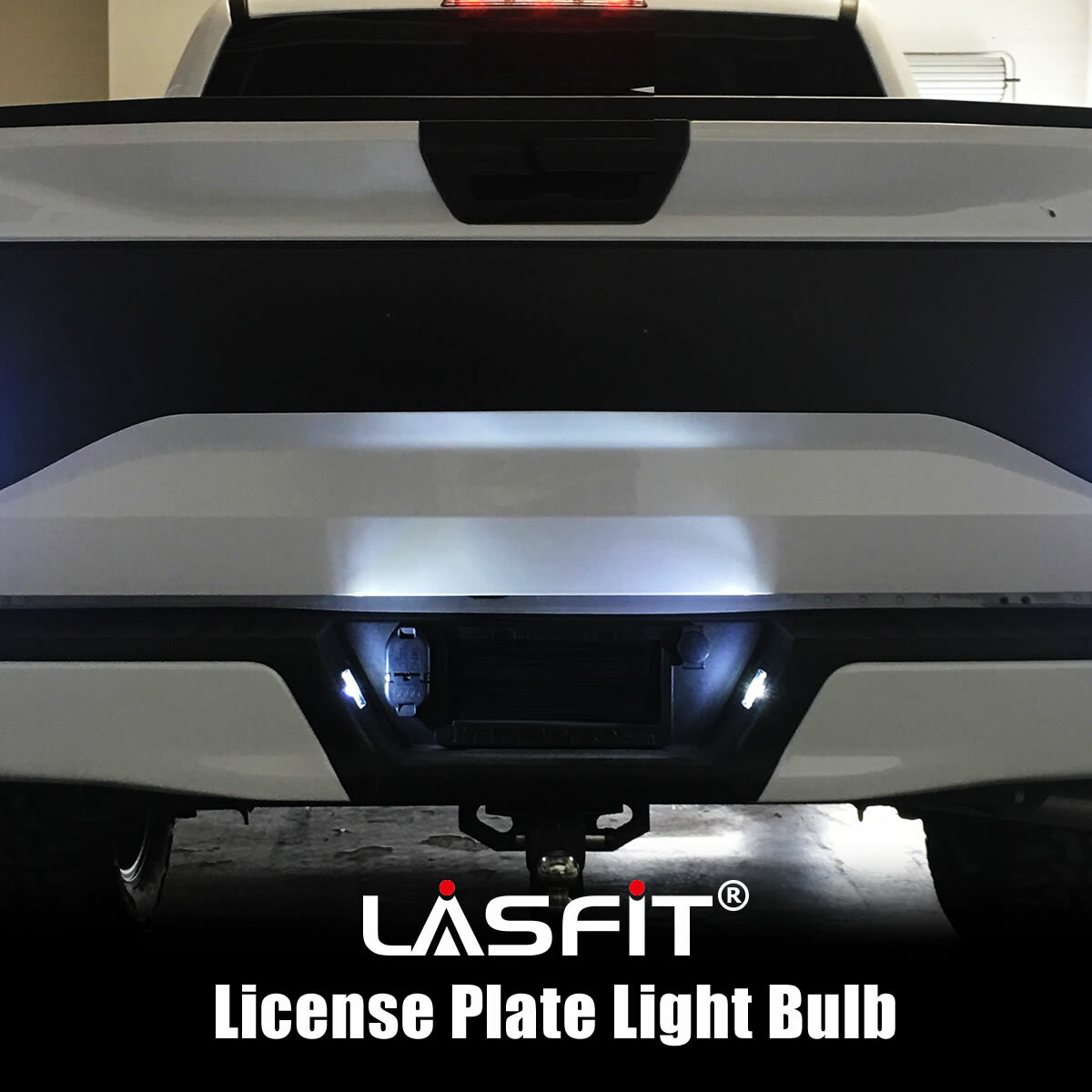 Lasfit T10 LED License Plate Light Bulbs 6000K Bright White 168 2825 194 Canbus
