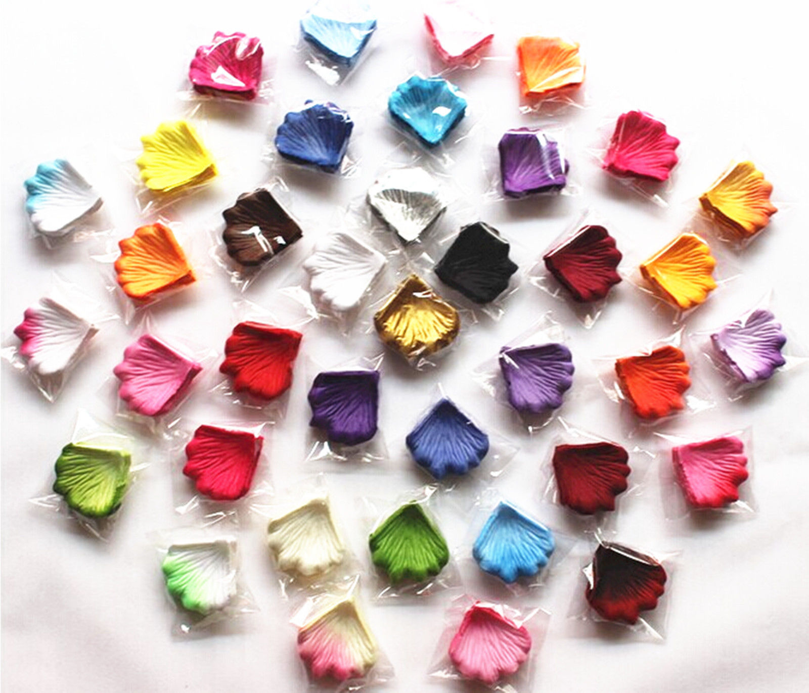 1000pcs Various Colors Silk Flower Rose Petals Wedding Party Decorations