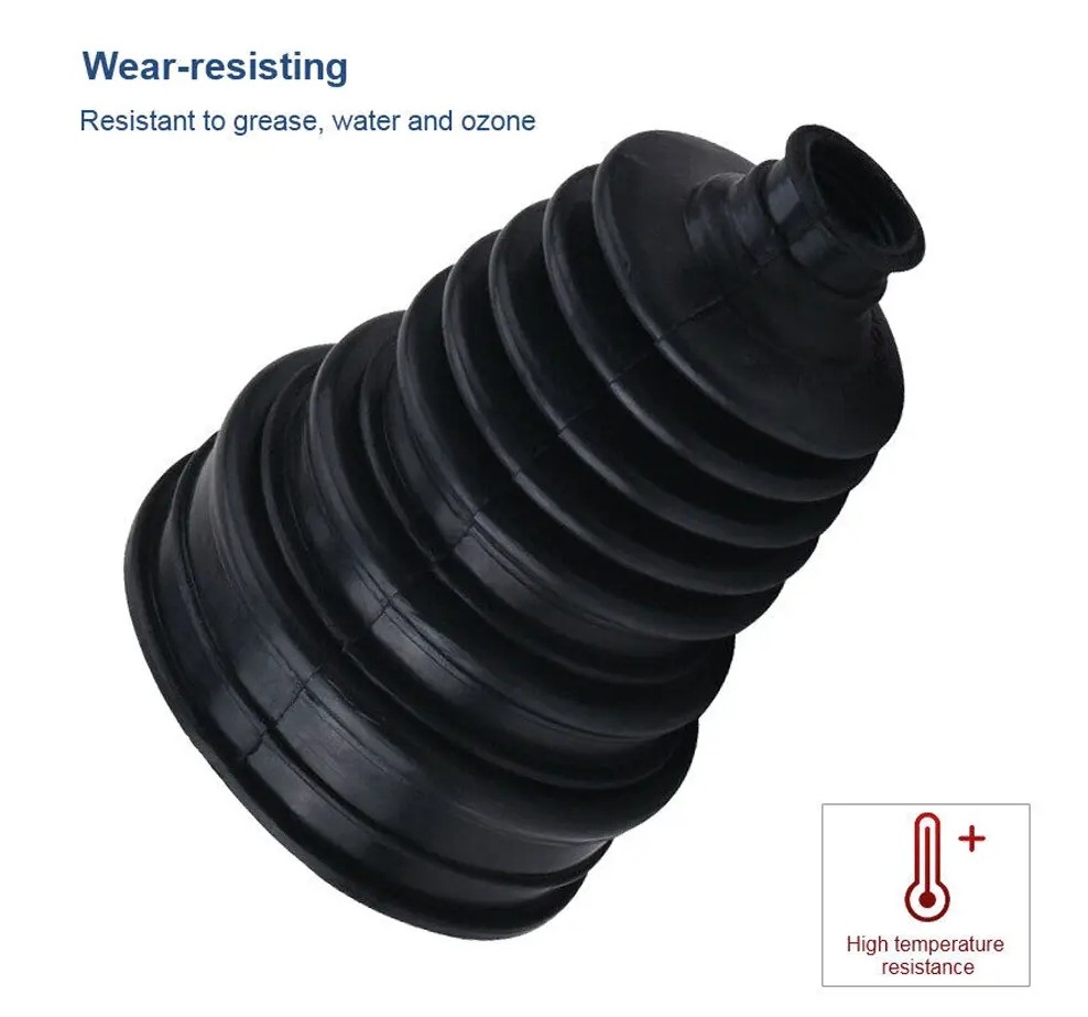 2‌X Car Drive Shaft CV Axle Joint Boot Dust Cover Kit Universal Rubber w/Clamp‌s
