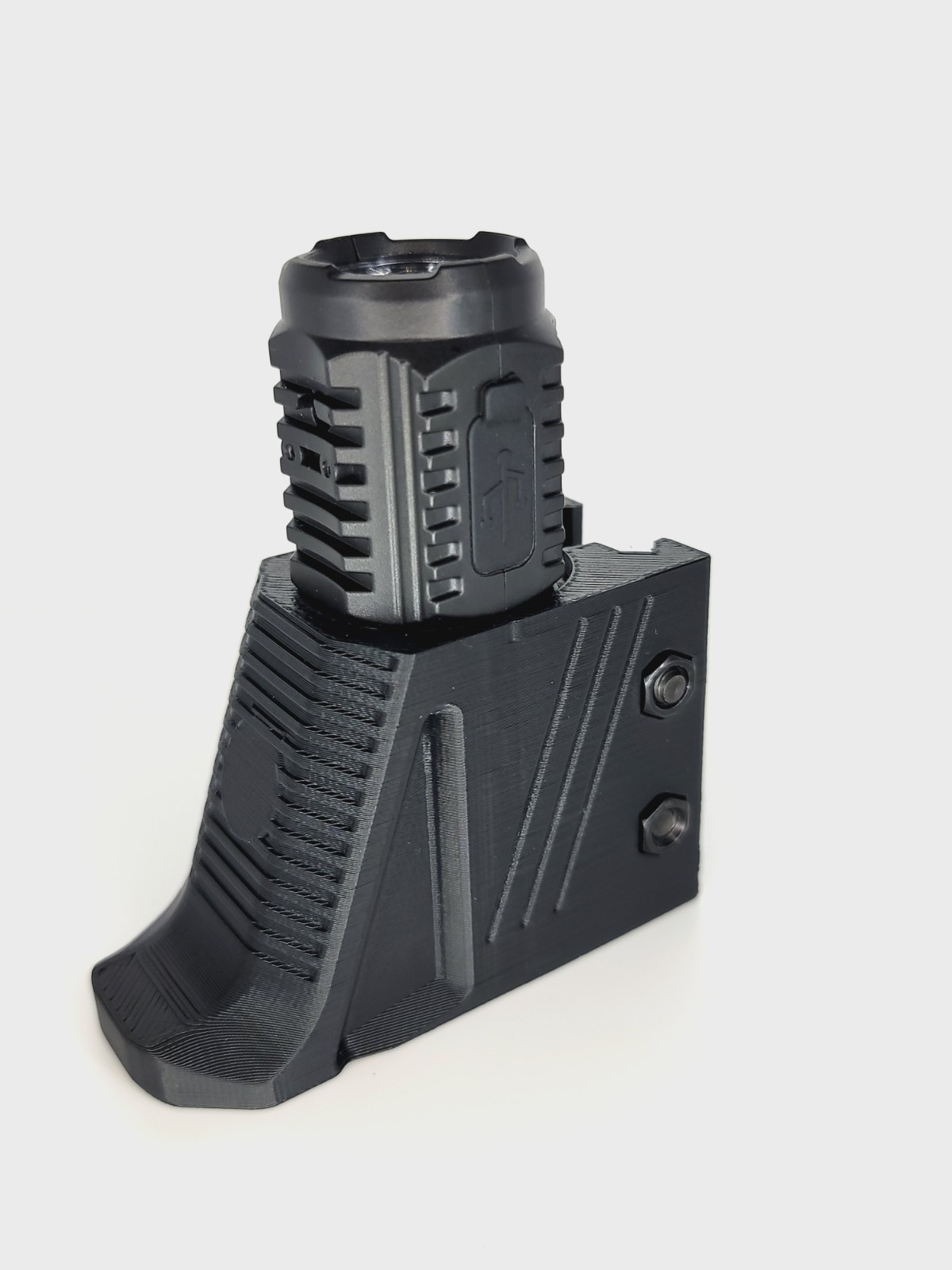 Tactical Flashlight - Rechargeable - 300 Lumen - 3 Wick - Picatinny Mount