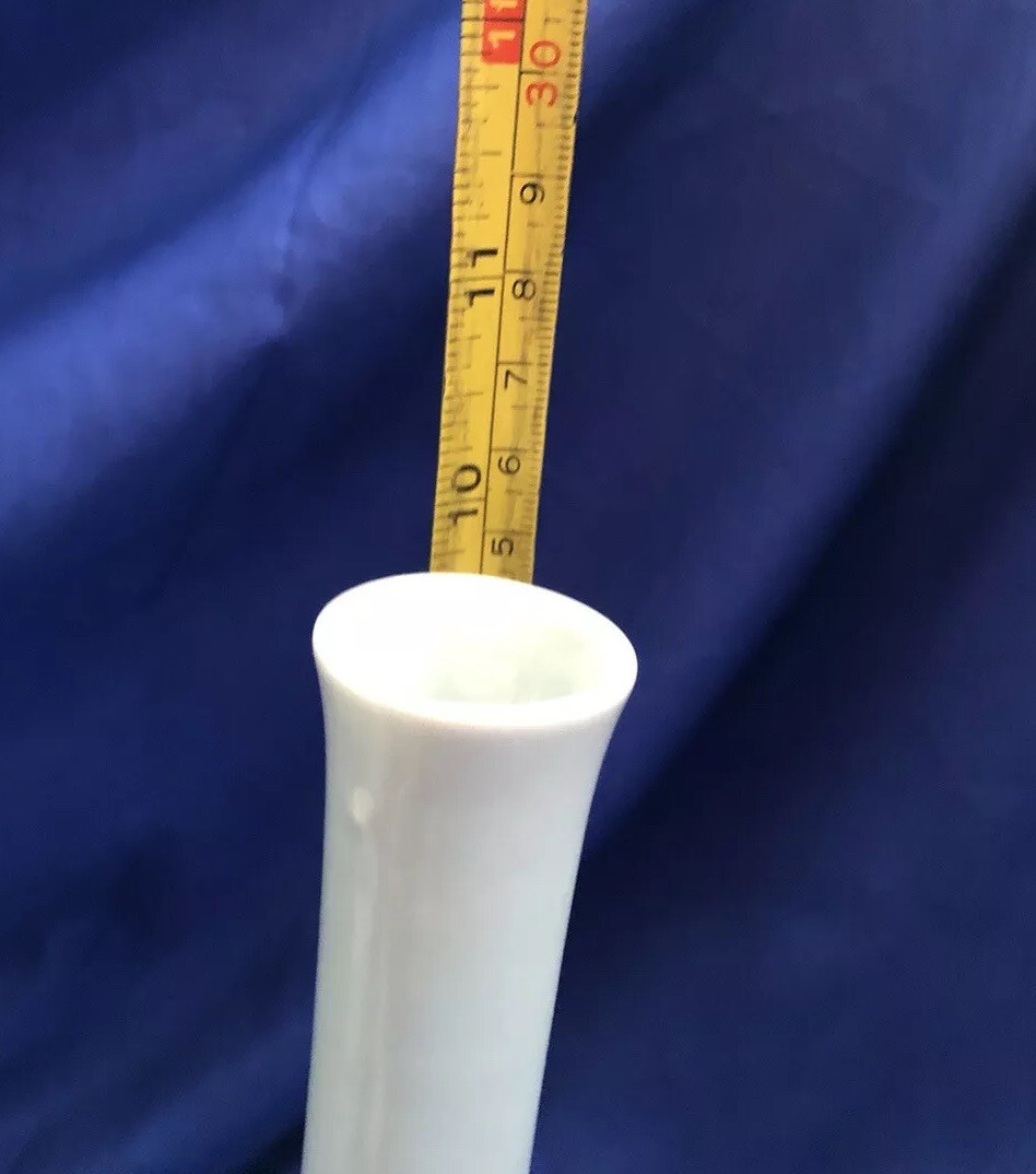 Celadon Glaze Gourd Vase Slender Neck Unique Triangular Opening Japan Vintage