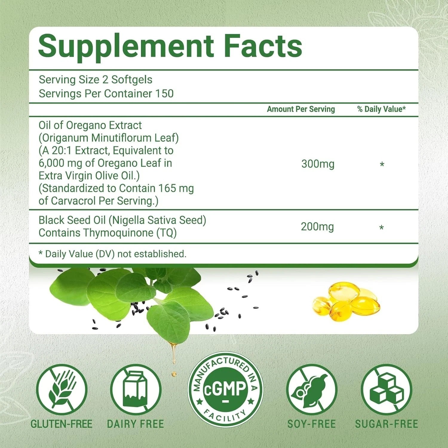 Resilia Oil Of Oregano With Black Seed Oil 6,000MG