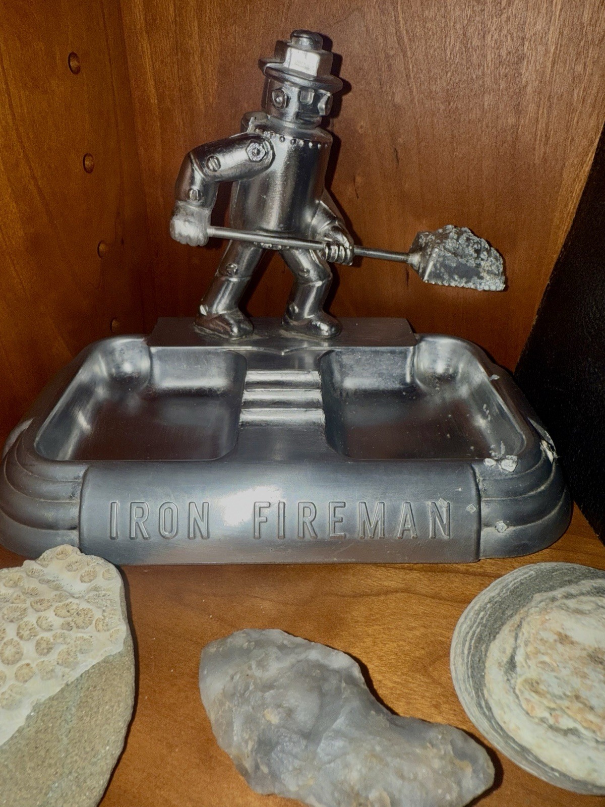 1920’s Art Deco Fireman Pen Holder Tray Trinket Dish Calling Card Cigar Ashtray