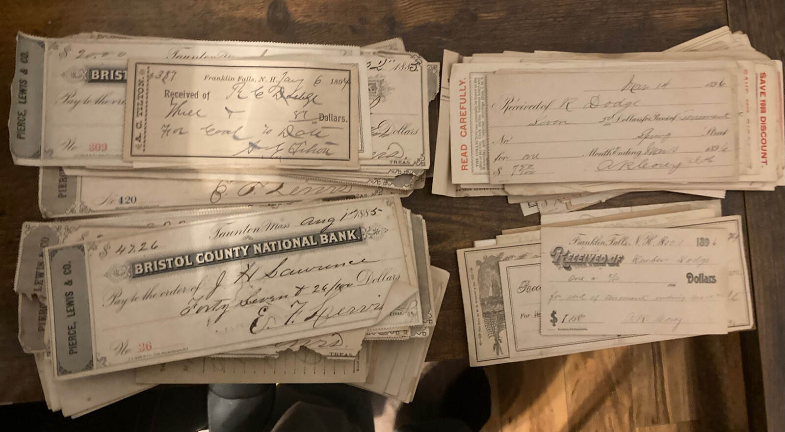 (1) x 1800’s antique/vintage Bank check Ephemera