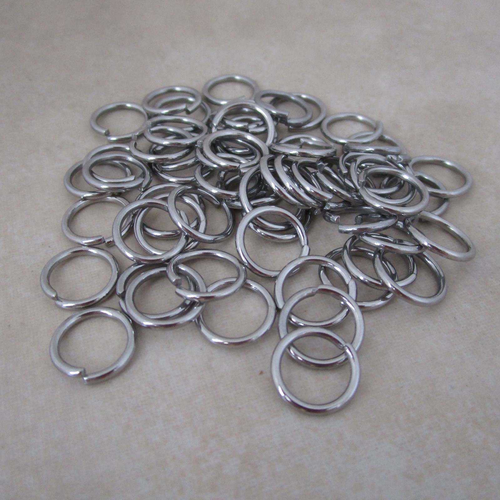 100 heavyweight stainless steel 10mm jump rings 16 gauge hypoallergenic