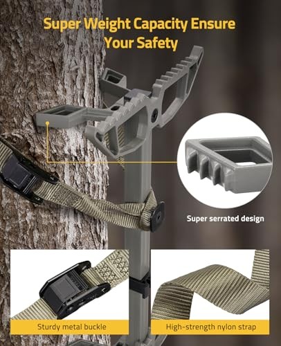 4-Pack Climbing Sticks, Extra Wide Non-Slip Climbing Sticks for Hunting，