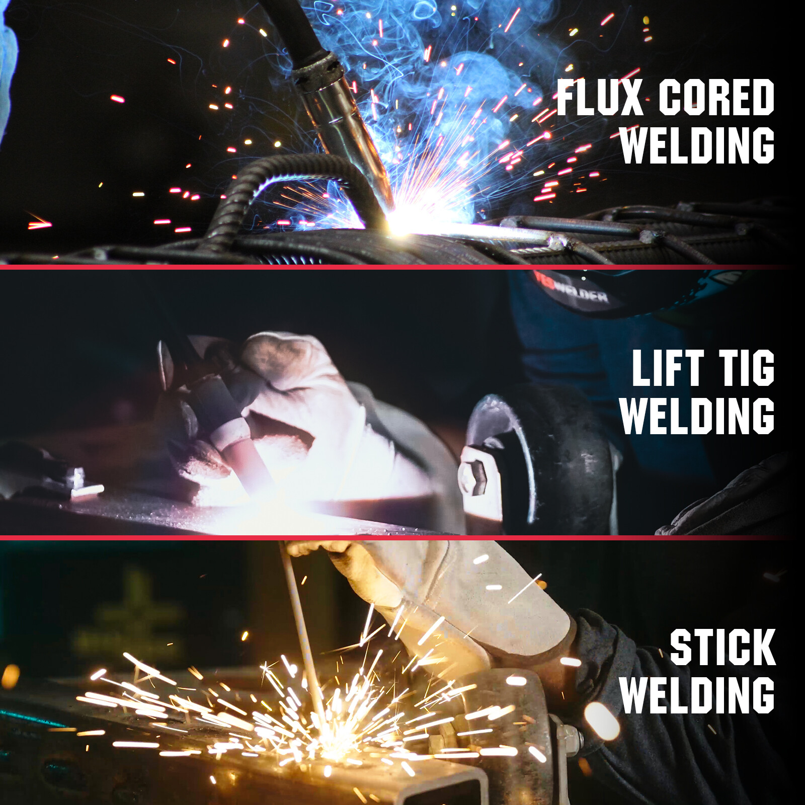 135Amp 110V Flux Core MIG/Lift TIG/Stick 3-in-1 Welding Machine IGBT Inverter