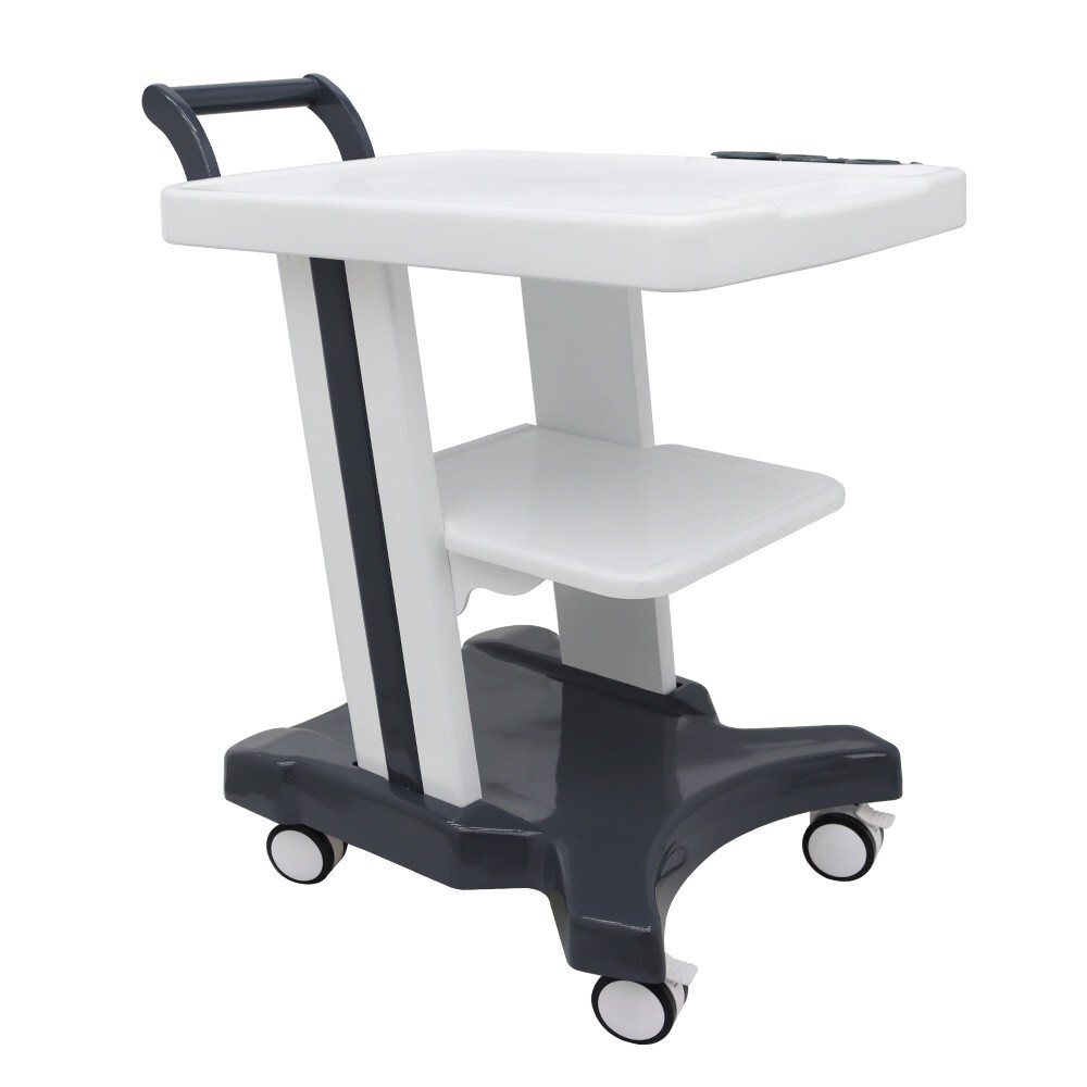 3 Holes ABS Mobile Trolley Cart for Portable Ultrasound Scanner System w/Wheels