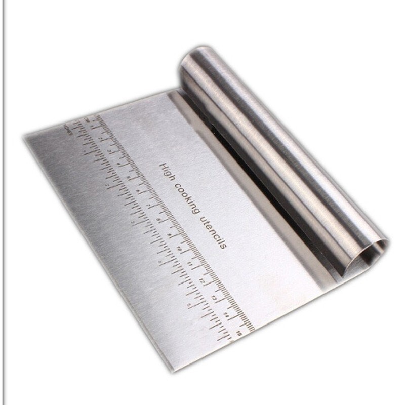 2PCS Dough Knife Dough Pastry Scraper Stainless Steel Dough Pastry Cutter