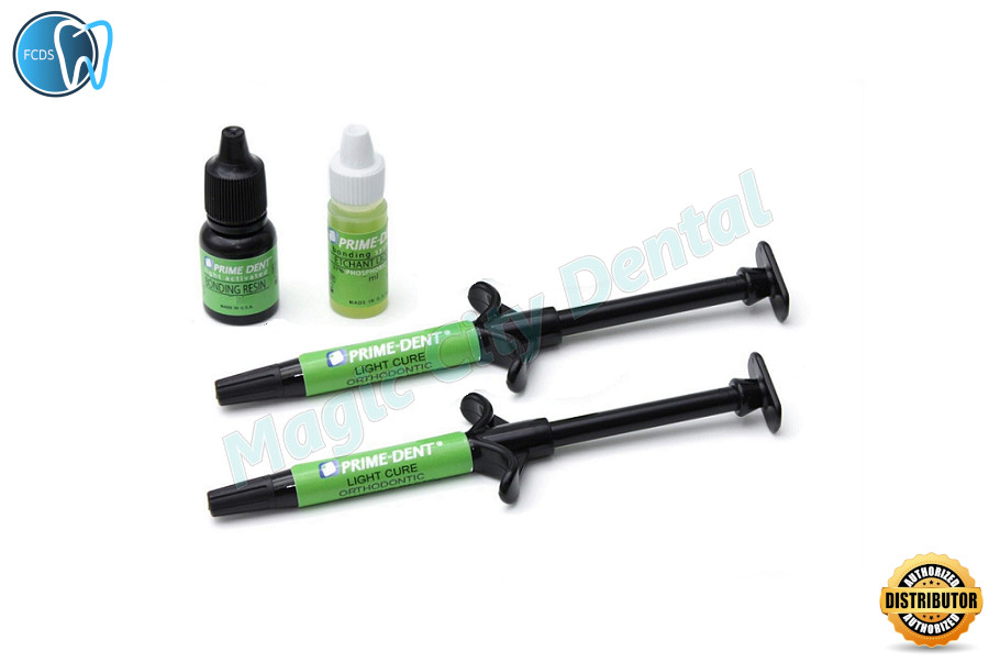 Prime-Dent Dental Light Cure Orthodontic Adhesive LC Ortho Bond Kit - 2 Syr KIT