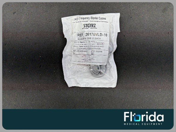 NEW LOT OF 8 KARL STORZ HIGH FREQUENCY BIPOLAR CABLE REF 26176VLD-10 EXP 2026-05