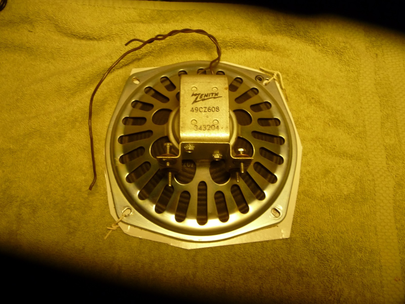 Vintage Original Zenith H725 7 1/2 inch radio speaker