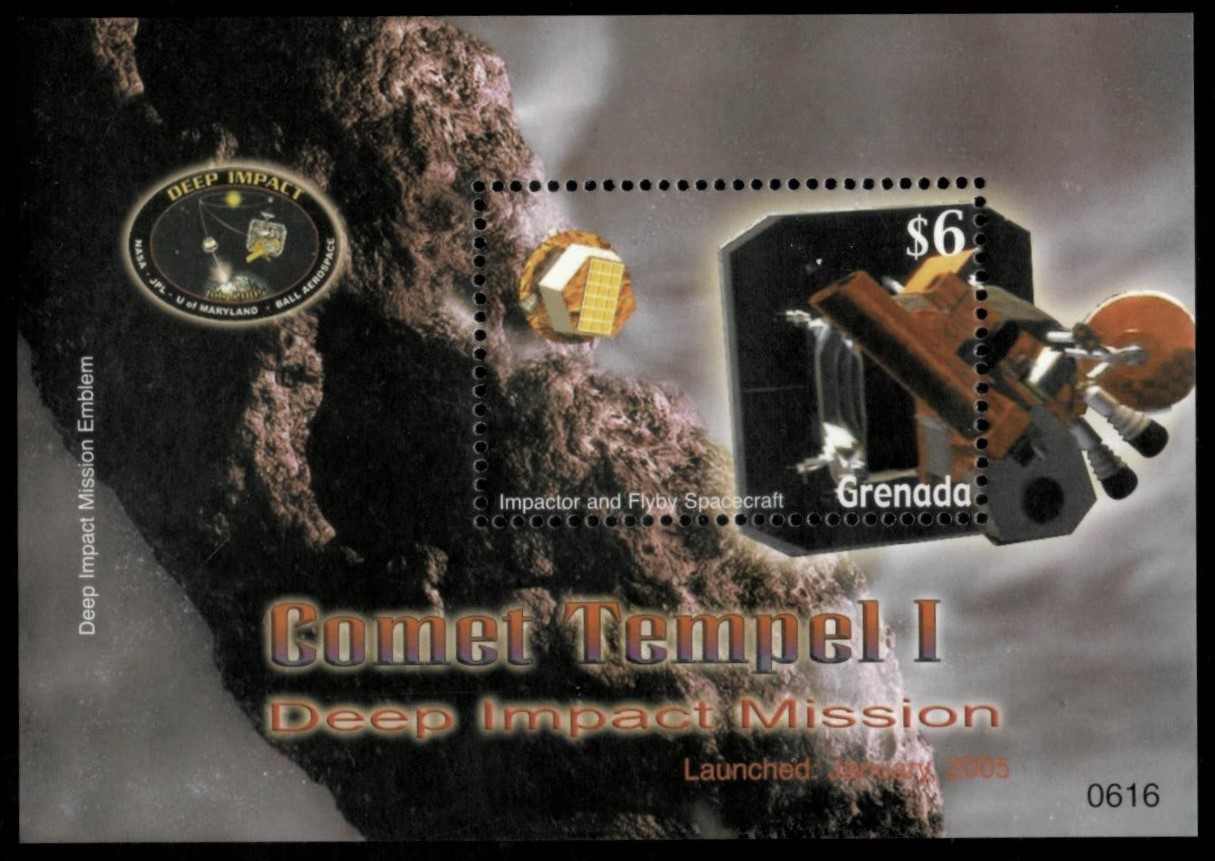 Grenada 2006 - Space Comet Tempel - Souvenir Stamp Sheet - Scott #3605 - MNH