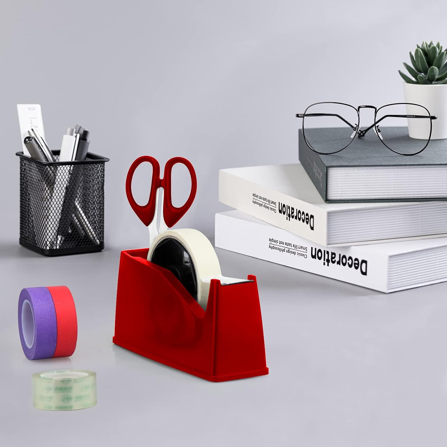 Heat Tape Dispenser, Masking Tape Dispenser, Holder Fits 1" and 3" Core, 6.8 x 2