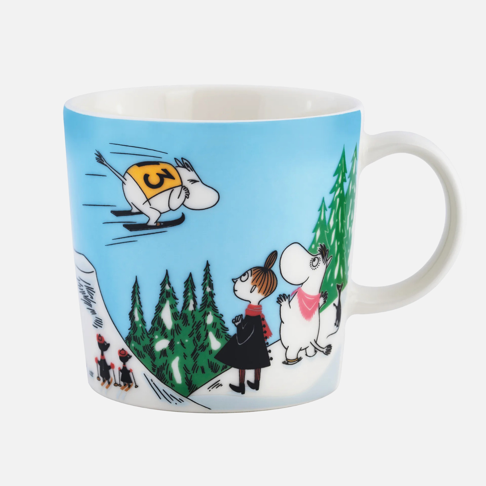 Moomin Arabia coffee mug winter 2024 seasonal edition "ski jumping"