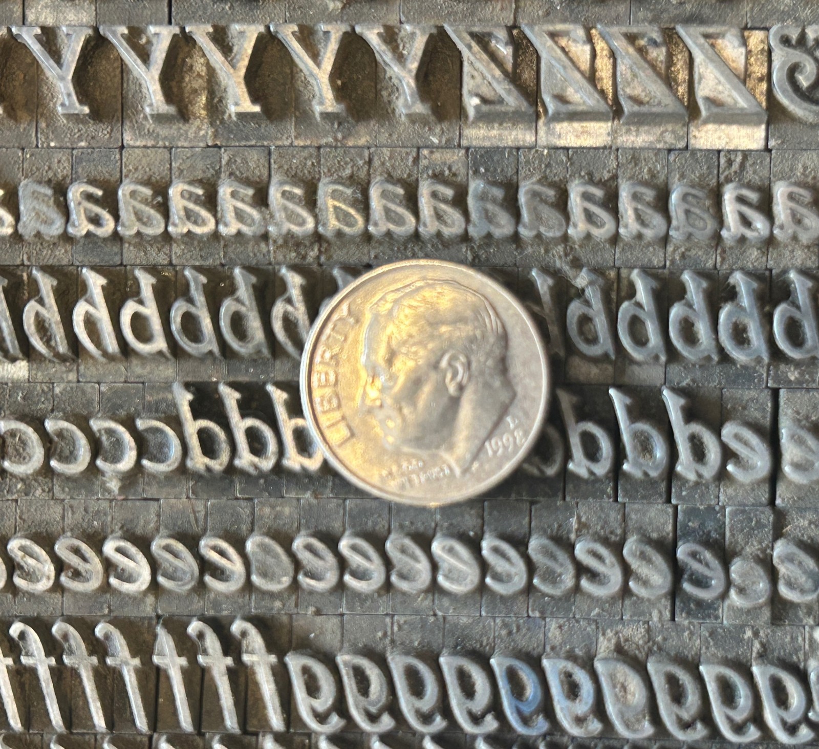 ANTIQUE LETTERPRESS 24 PT LEAD TYPE ARTCRAFT ITALIC 785+ UPPER LOWER &*$?"#