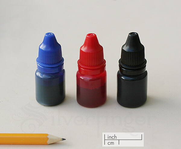 x3 Bottles REFILL INK 30ml for Self-Inking Stamps Hand Stampers Squeeze Bottles