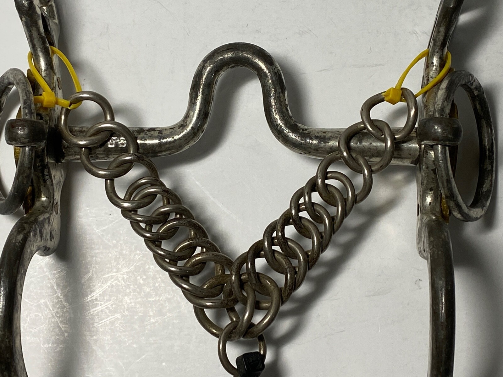 U.S. M1863 MODIFIED, BRIDLE CURB HORSE ARTILLERY BIT, CURB CHAIN, POST CIVIL WAR