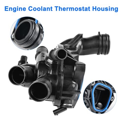 Engine Coolant Thermostat Housing Assembly Compatible with 2010-2015 Mini