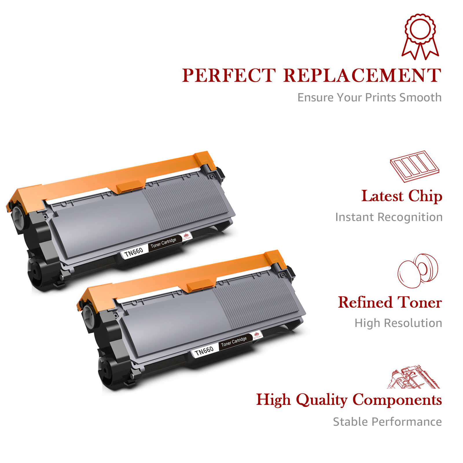 4PK TN660 Toner Cartridges For Brother MFC-L2700DW HL-L2300D DCP-L2540DW TN-630