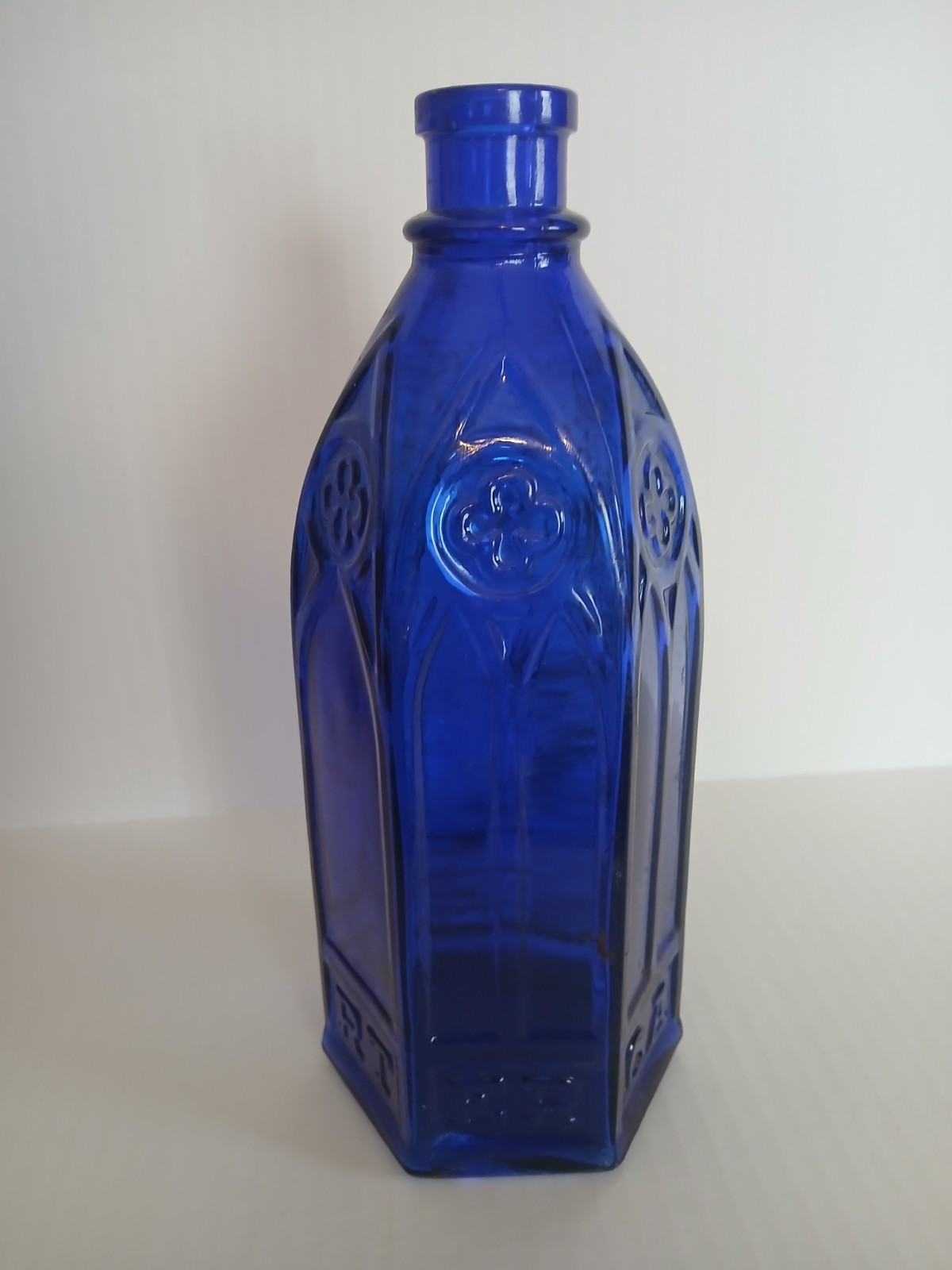 ANTIQUE 9.75" CARTER'S CATHEDRAL MASTER INK BOTTLE, Cobalt Blue Glass, 1920s Era