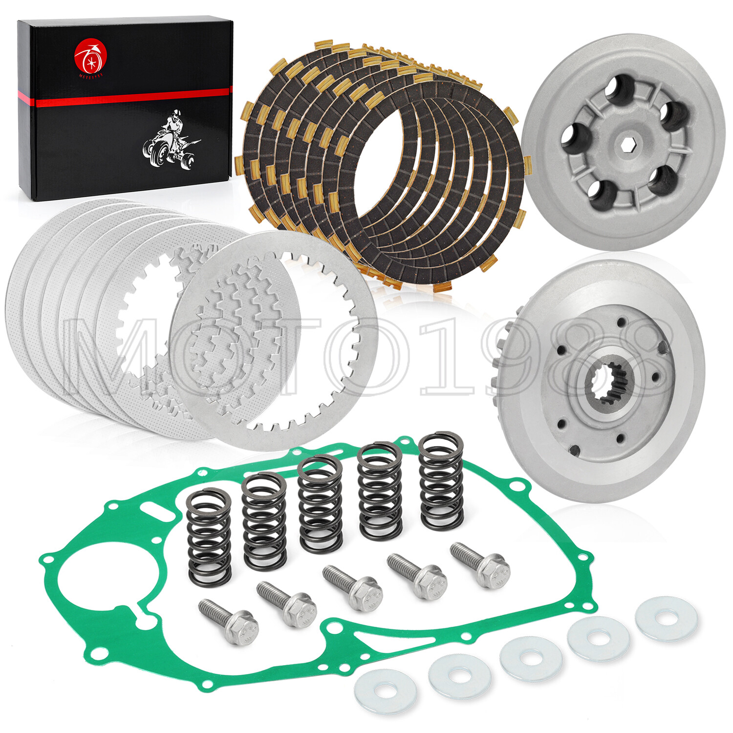 Clutch Plate Kit Heavy Duty Springs & Gasket for Yamaha V Star 650 XVS650 98-11