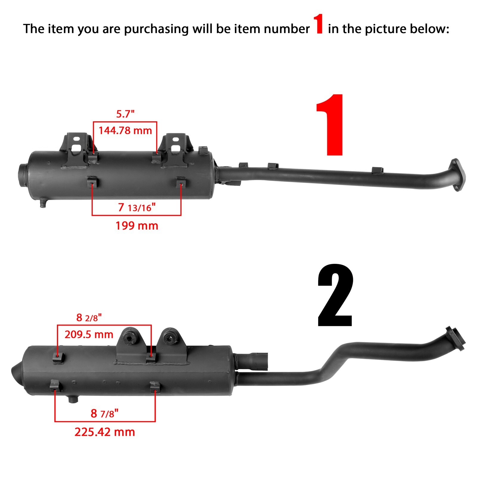 Exhaust Muffler & Pipe w/ Gaskets For Kawasaki Brute Force 650 KVF650 4x4i 06-13