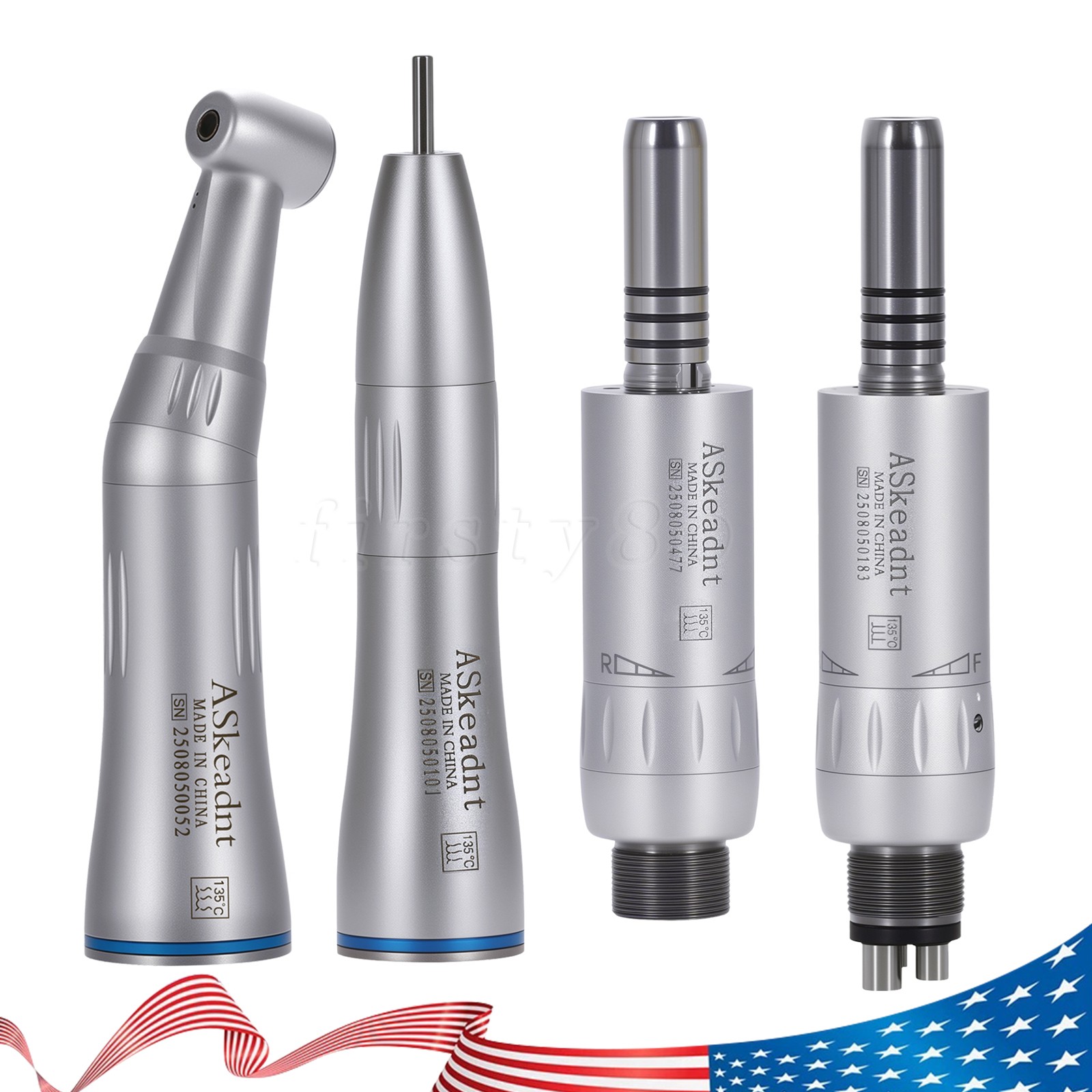 Dental Slow Low Speed Handpiece Push Contra Angle/Air Motor NSK Style 2/4 Holes