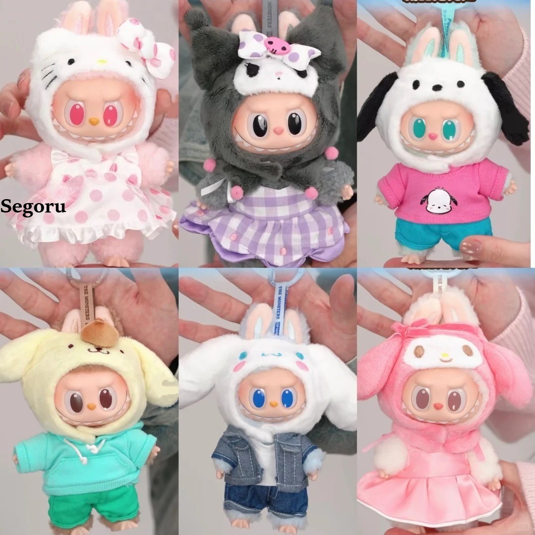 Authentic The Monsters X Sanrio Characters Series Toy Blind Box Figures Plush