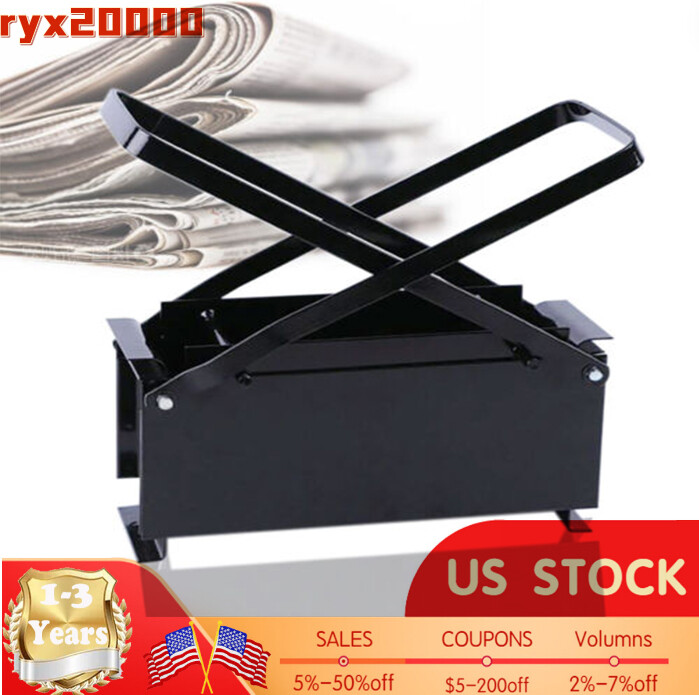Paper Log Briquette Maker Burning Fire Brick Press Fuel Briquette Maker