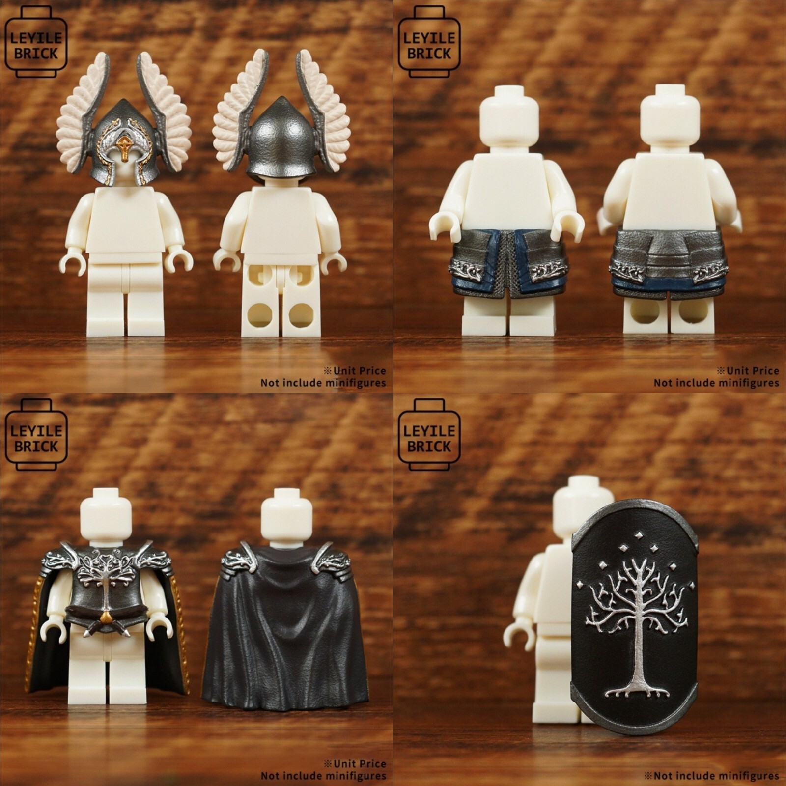 Leyile Gondor Soldier Armor and Accessories for Minifigures -Pick Style!