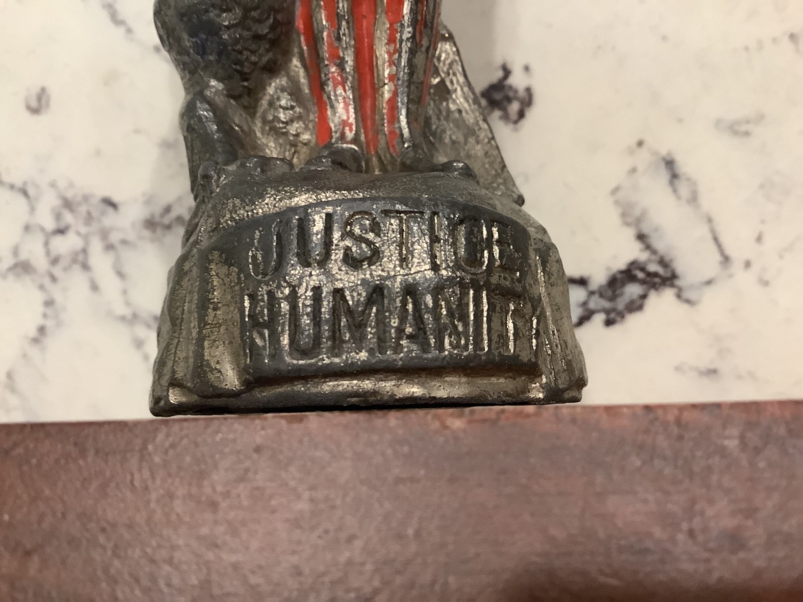 Vintage 1930s Hood Ornament Featuring Uncle Sam with Eagle by his Feet