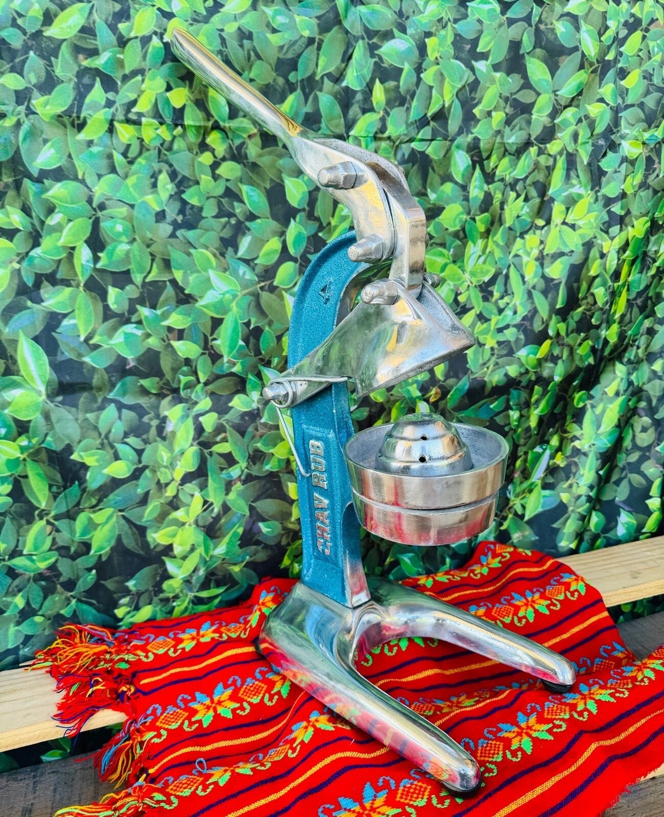 Orange Squeezer Manual, Exprimidor De Naranaja Manual De Aluminio color Azul