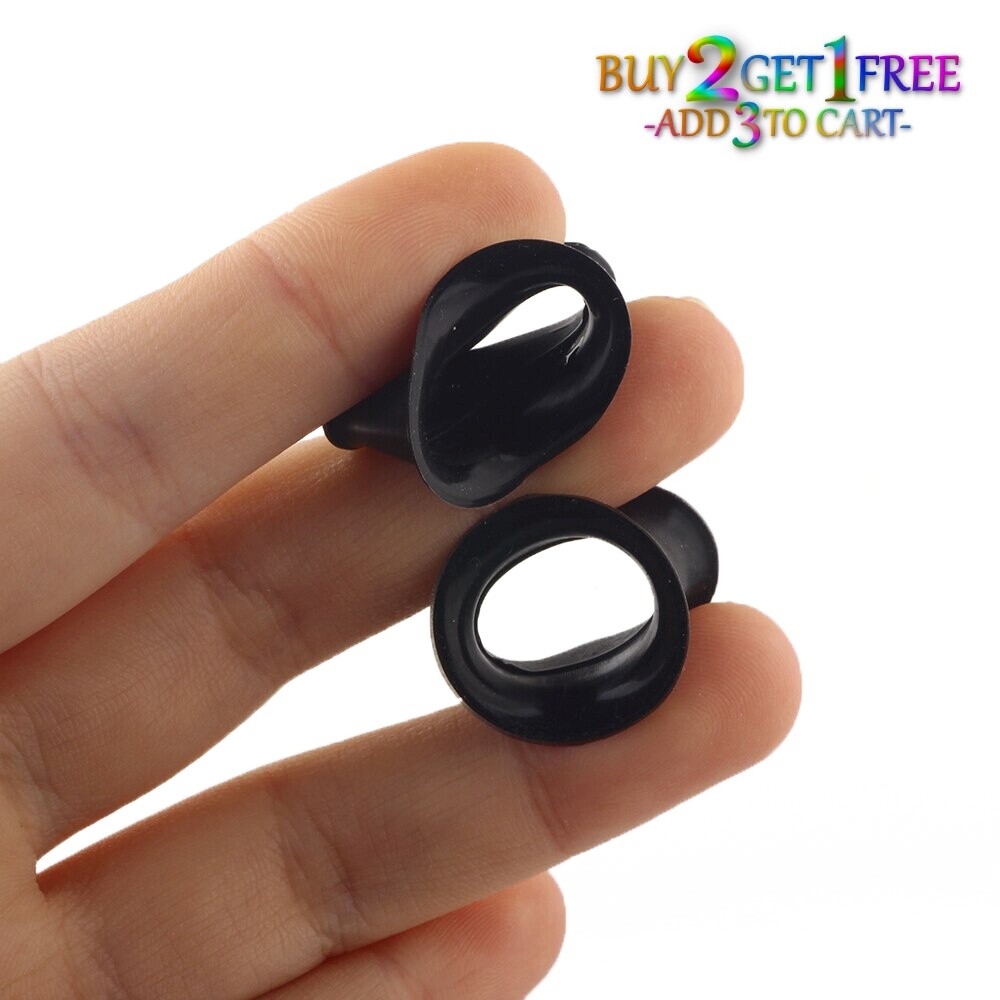 Pair 8g-1" SILICONE EARSKIN TUNNELS Double Flare Gauges Ultra Thin Ear 1018