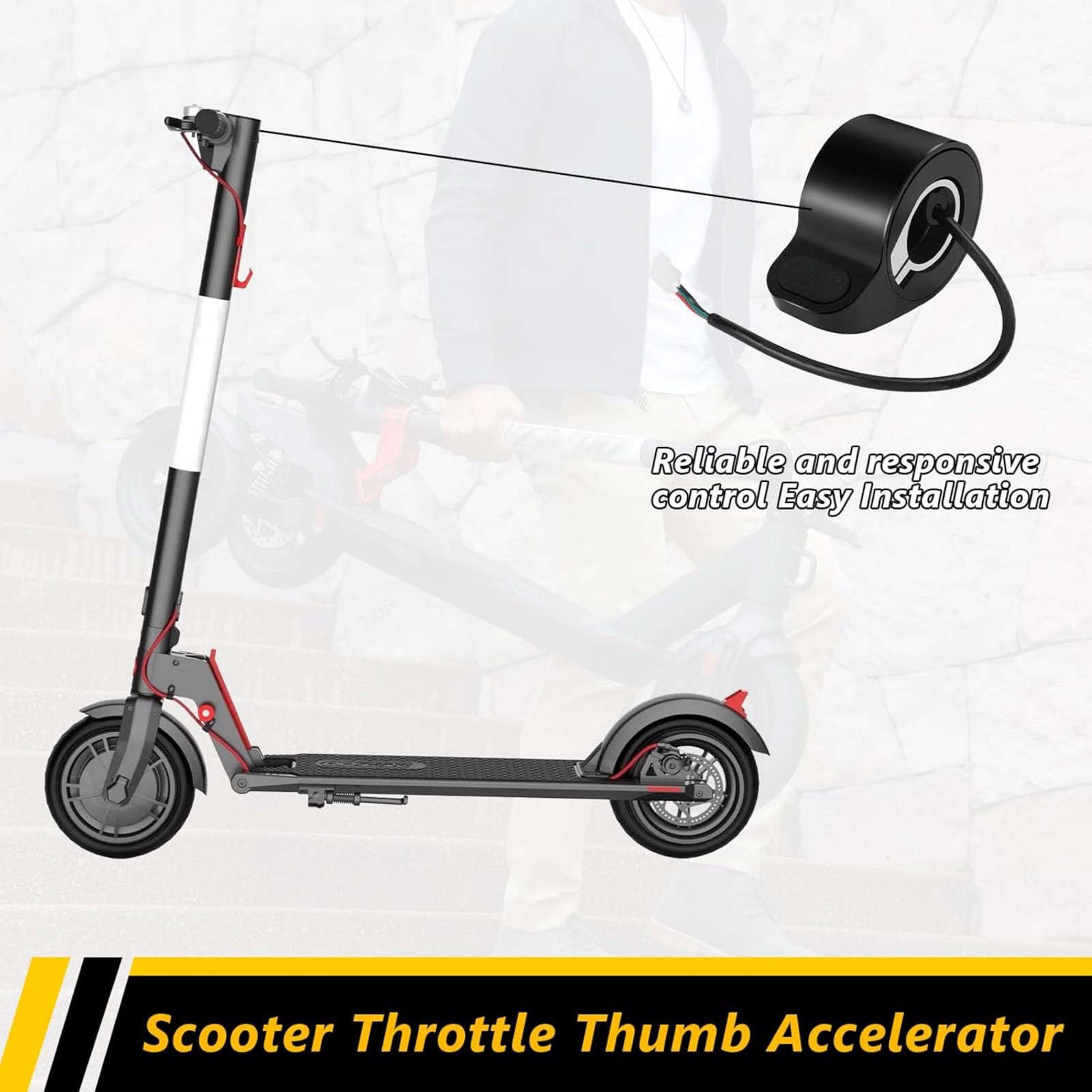 3-Wire Thumb Throttle Replacement For GOTRAX Hiboy Electric Scooter Models